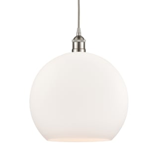 A thumbnail of the Innovations Lighting 616-1P-17-14 Athens Pendant Brushed Satin Nickel / Matte White