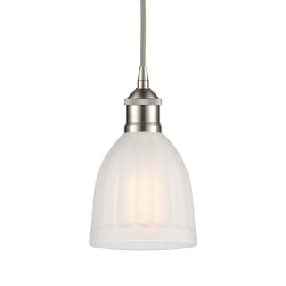 A thumbnail of the Innovations Lighting 616-1P-10-6 Brookfield Pendant Brushed Satin Nickel / White