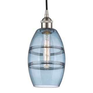 A thumbnail of the Innovations Lighting 616-1P 8 6 Vaz Pendant Brushed Satin Nickel / Princess Blue