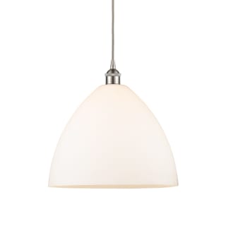 A thumbnail of the Innovations Lighting 616-1P-18-16 Edison Dome Pendant Brushed Satin Nickel / Matte White