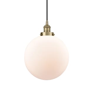 A thumbnail of the Innovations Lighting 616-1PH-16-12 Beacon Pendant Antique Brass / Matte White