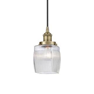 A thumbnail of the Innovations Lighting 616-1PH-10-6 Colton Pendant Antique Brass / Clear Halophane