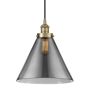 A thumbnail of the Innovations Lighting 616-1PH-15-12-L Cone Pendant Antique Brass / Plated Smoke