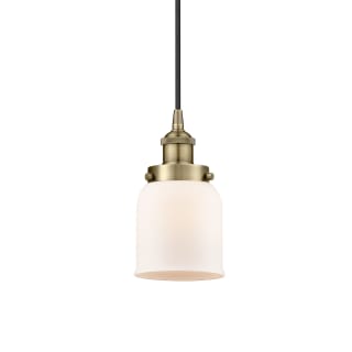 A thumbnail of the Innovations Lighting 616-1PH-10-5 Bell Pendant Antique Brass / Matte White