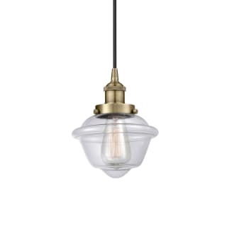 A thumbnail of the Innovations Lighting 616-1PH-10-8 Oxford Pendant Antique Brass / Clear