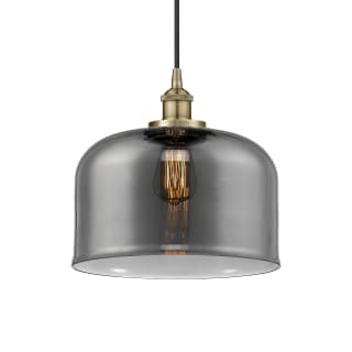 A thumbnail of the Innovations Lighting 616-1PH-12-12-L Bell Pendant Antique Brass / Plated Smoke