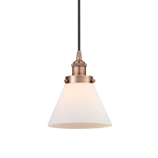 A thumbnail of the Innovations Lighting 616-1PH-10-8 Cone Pendant Antique Copper / Matte White