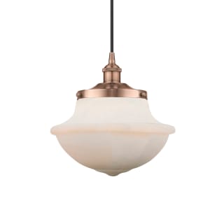 A thumbnail of the Innovations Lighting 616-1PH-12-12 Oxford Pendant Antique Copper / Matte White