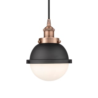 A thumbnail of the Innovations Lighting 616-1PH-10-7 Hampden Pendant Antique Copper / Matte White