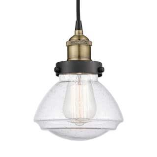 A thumbnail of the Innovations Lighting 616-1PH-9-7 Olean Pendant Black Antique Brass / Seedy