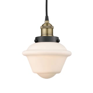 A thumbnail of the Innovations Lighting 616-1PH-10-7 Oxford Pendant Black Antique Brass / Matte White