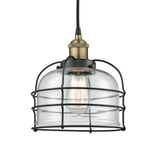 A thumbnail of the Innovations Lighting 616-1PH-10-9 Bell Cage Pendant Black Antique Brass / Clear