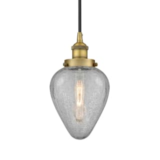 A thumbnail of the Innovations Lighting 616-1PH-10-7 Geneseo Pendant Brushed Brass / Clear Crackled