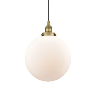 A thumbnail of the Innovations Lighting 616-1PH-16-12 Beacon Pendant Brushed Brass / Matte White