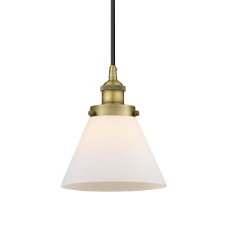 A thumbnail of the Innovations Lighting 616-1PH-10-8 Cone Pendant Brushed Brass / Matte White