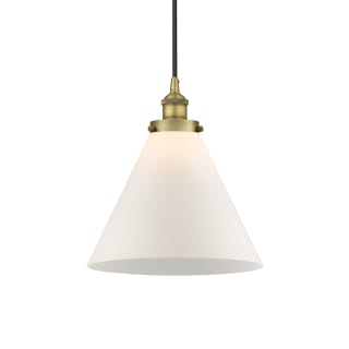 A thumbnail of the Innovations Lighting 616-1PH-15-12-L Cone Pendant Brushed Brass / Matte White