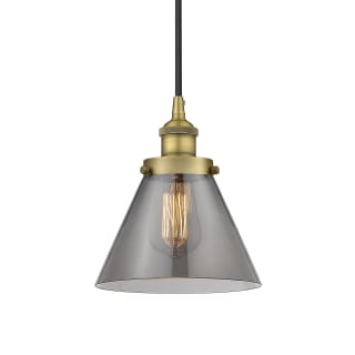 A thumbnail of the Innovations Lighting 616-1PH-10-8 Cone Pendant Brushed Brass / Plated Smoke