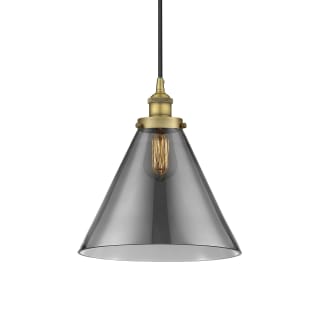 A thumbnail of the Innovations Lighting 616-1PH-15-12-L Cone Pendant Brushed Brass / Plated Smoke