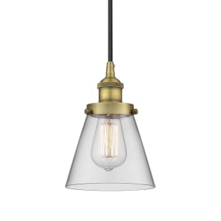 A thumbnail of the Innovations Lighting 616-1PH-10-6 Cone Pendant Brushed Brass / Clear