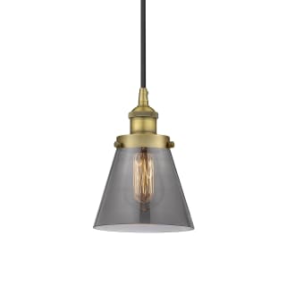 A thumbnail of the Innovations Lighting 616-1PH-10-6 Cone Pendant Brushed Brass / Plated Smoke