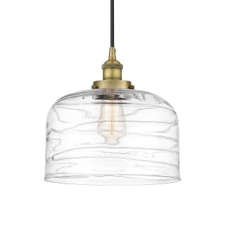 A thumbnail of the Innovations Lighting 616-1PH-12-12-L Bell Pendant Brushed Brass / Clear Deco Swirl