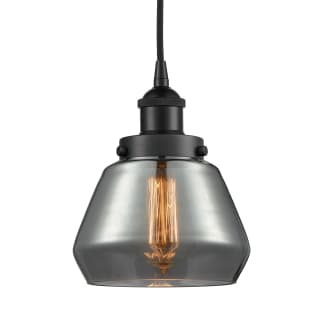 A thumbnail of the Innovations Lighting 616-1PH-9-7 Fulton Pendant Matte Black / Plated Smoke