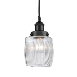 A thumbnail of the Innovations Lighting 616-1PH-10-6 Colton Pendant Matte Black / Clear Halophane