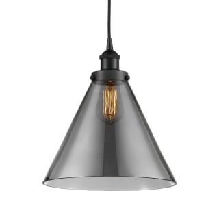 A thumbnail of the Innovations Lighting 616-1PH-15-12-L Cone Pendant Matte Black / Plated Smoke