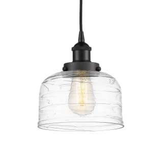 A thumbnail of the Innovations Lighting 616-1PH-10-8 Bell Pendant Matte Black / Clear Deco Swirl