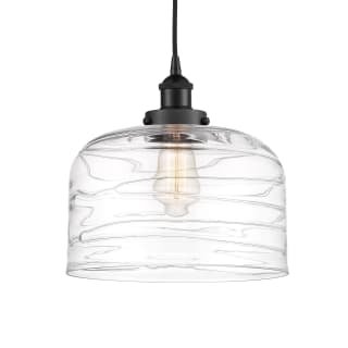 A thumbnail of the Innovations Lighting 616-1PH-12-12-L Bell Pendant Matte Black / Clear Deco Swirl