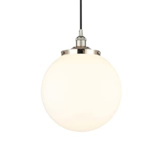 A thumbnail of the Innovations Lighting 616-1PH-18-14 Beacon Pendant Polished Nickel / Matte White