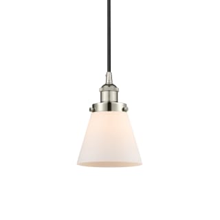 A thumbnail of the Innovations Lighting 616-1PH-10-6 Cone Pendant Polished Nickel / Matte White