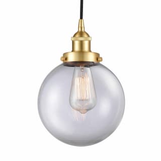 A thumbnail of the Innovations Lighting 616-1PH-12-8 Beacon Pendant Satin Gold / Clear