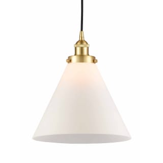 A thumbnail of the Innovations Lighting 616-1PH-15-12-L Cone Pendant Satin Gold / Matte White