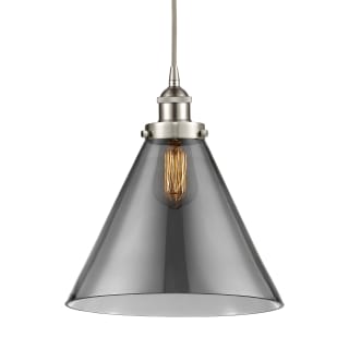 A thumbnail of the Innovations Lighting 616-1PH-15-12-L Cone Pendant Brushed Satin Nickel / Plated Smoke