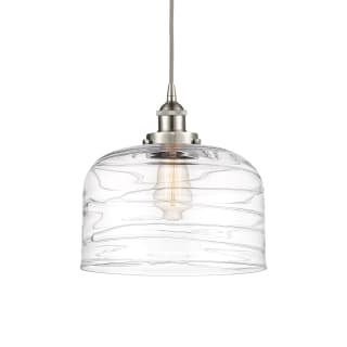 A thumbnail of the Innovations Lighting 616-1PH-12-12-L Bell Pendant Brushed Satin Nickel / Clear Deco Swirl