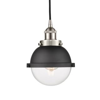 A thumbnail of the Innovations Lighting 616-1PH-10-7 Hampden Pendant Brushed Satin Nickel / Matte Black / Clear