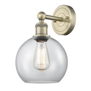 A thumbnail of the Innovations Lighting 616-1W-13-8 Athens Sconce Antique Brass / Clear