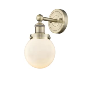 A thumbnail of the Innovations Lighting 616-1W-10-7 Beacon Sconce Antique Brass / Matte White