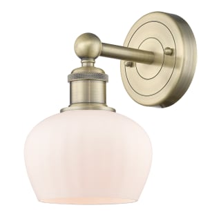A thumbnail of the Innovations Lighting 616-1W-10-7 Fenton Sconce Antique Brass / Matte White
