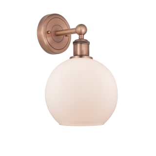 A thumbnail of the Innovations Lighting 616-1W-13-8 Athens Sconce Antique Copper / Matte White