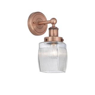 A thumbnail of the Innovations Lighting 616-1W-12-6 Colton Sconce Antique Copper / Clear Halophane