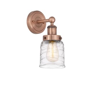 A thumbnail of the Innovations Lighting 616-1W-10-7 Bell Sconce Antique Copper / Clear Deco Swirl