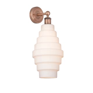 A thumbnail of the Innovations Lighting 616-1W-20-8 Cascade Sconce Antique Copper / White