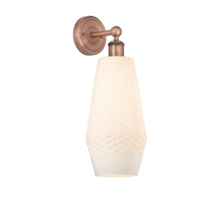 A thumbnail of the Innovations Lighting 616-1W-19-7 Windham Sconce Antique Copper / White