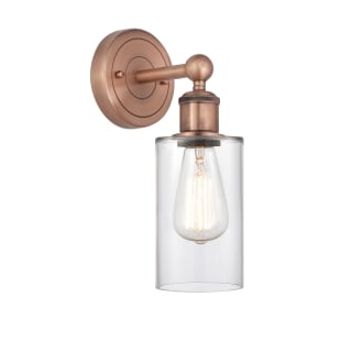 A thumbnail of the Innovations Lighting 616-1W-11-4 Clymer Sconce Antique Copper / Clear