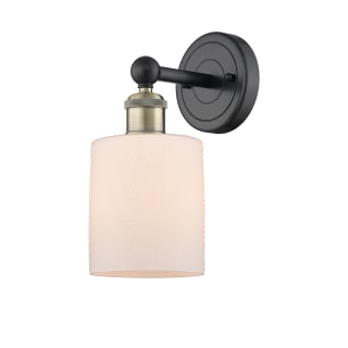 A thumbnail of the Innovations Lighting 616-1W-12-5 Cobbleskill Sconce Black Antique Brass / Matte White