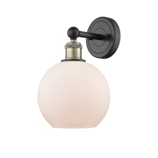 A thumbnail of the Innovations Lighting 616-1W-13-8 Athens Sconce Black Antique Brass / Matte White
