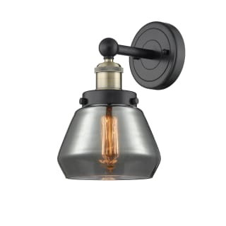 A thumbnail of the Innovations Lighting 616-1W-10-7 Fulton Sconce Black Antique Brass / Plated Smoke