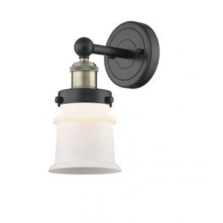 A thumbnail of the Innovations Lighting 616-1W-11-5 Canton Sconce Black Antique Brass / Matte White